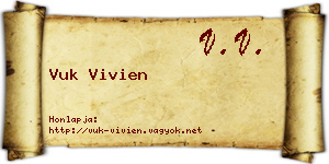 Vuk Vivien névjegykártya